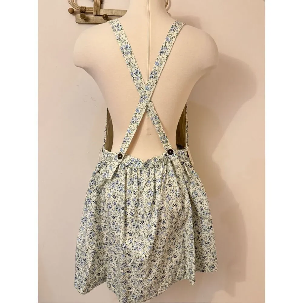 Free People Women's Petunia Cotton Short All Mini Dress Tea Combo L NEW